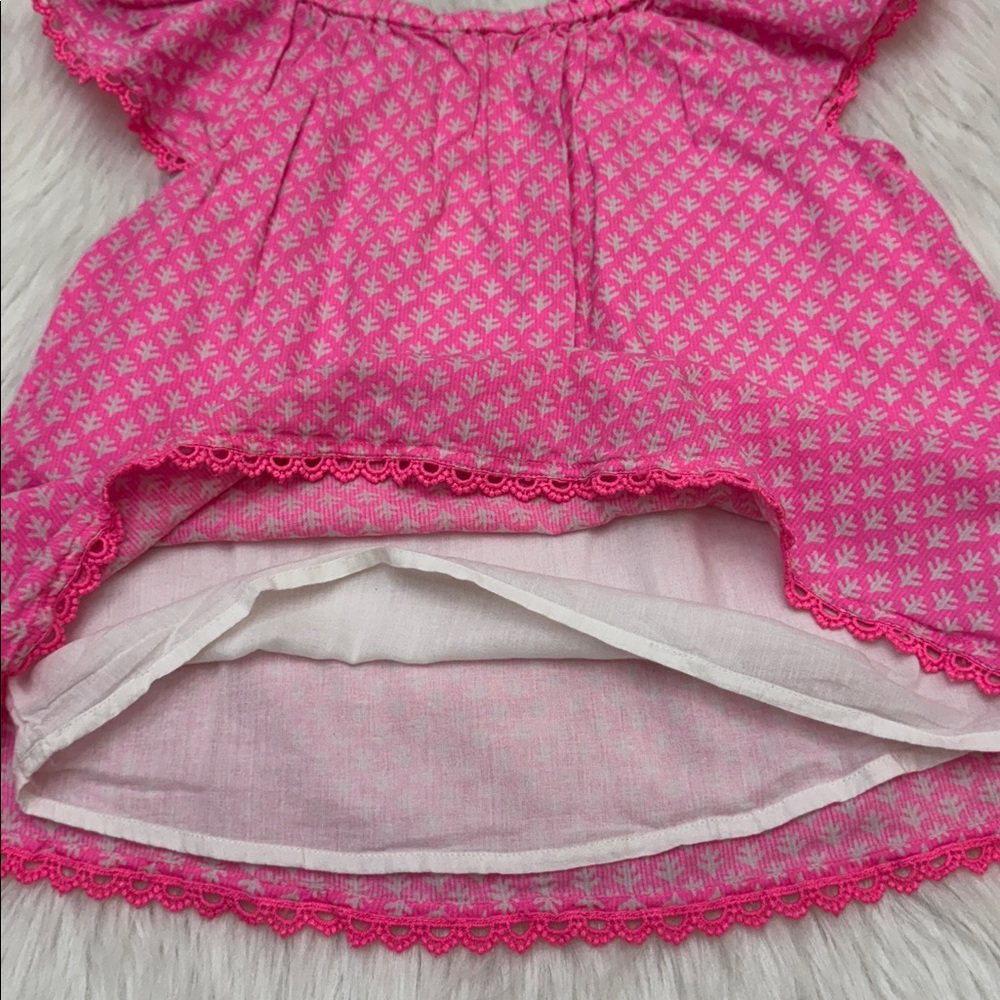 Mini Boden Girls Flutter Sleeve Hot Pink Tunic Top Size 6-7Y - Picture 9 of 16